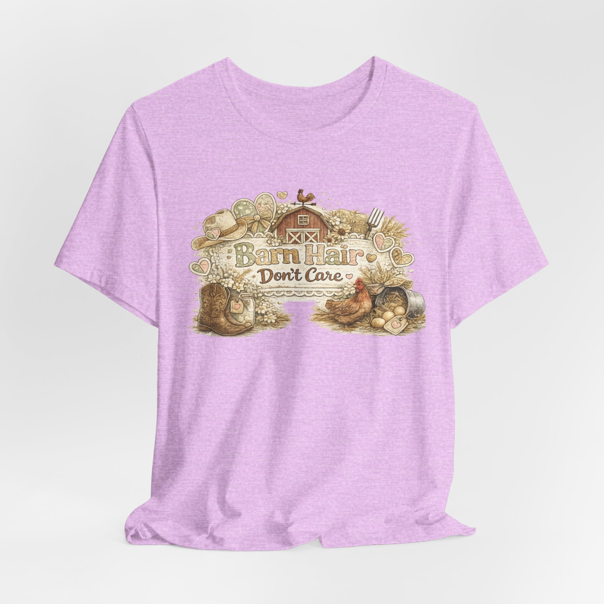 Barn Hair Don't Care — Funny Horse Girl & Country Women's Tee