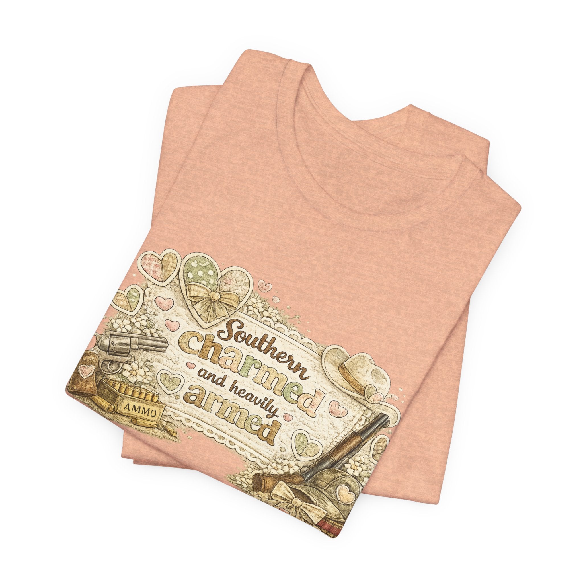 Southern Charmed and Heavily Armed — Funny Women's 2nd Amendment Tee