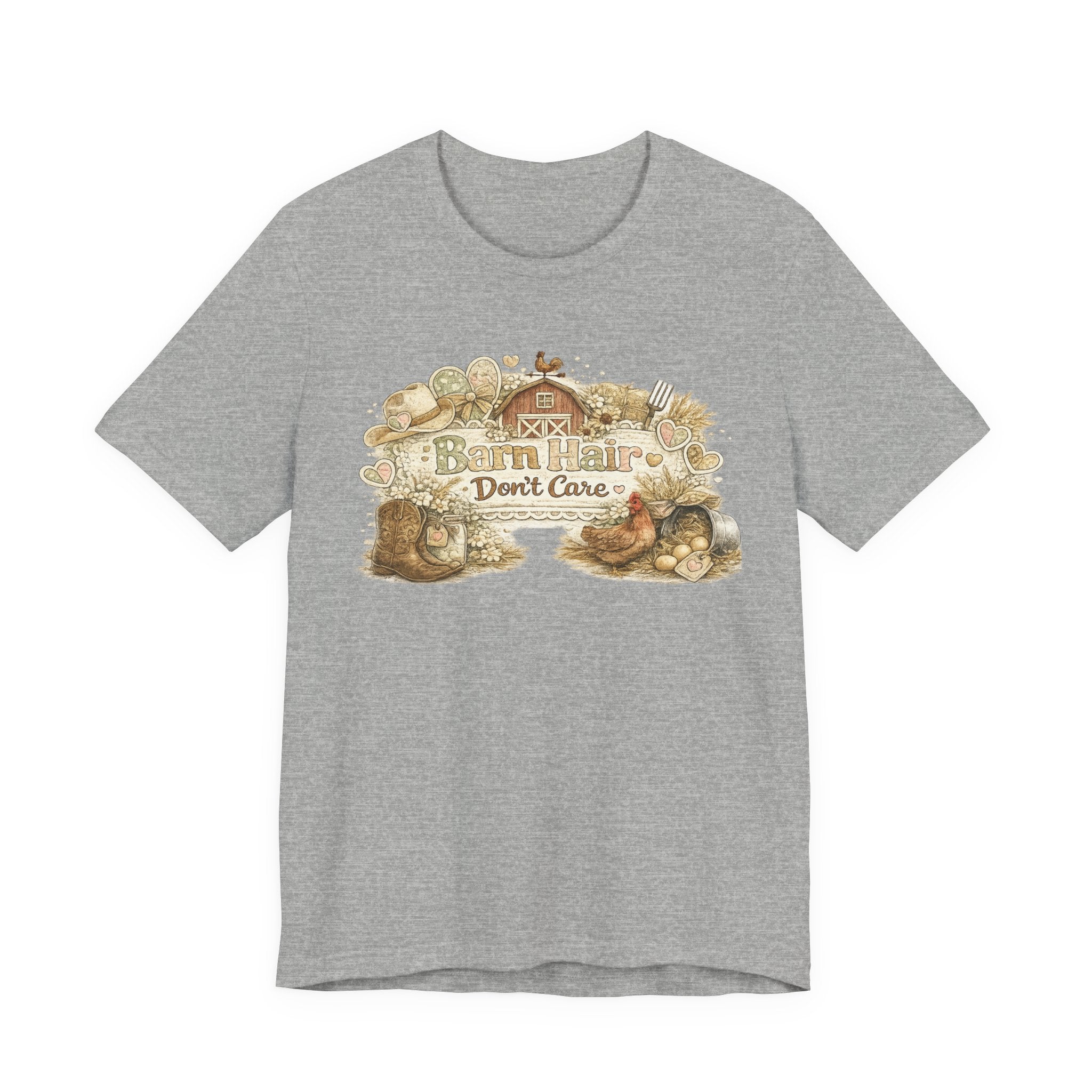 Barn Hair Don't Care — Funny Horse Girl & Country Women's Tee