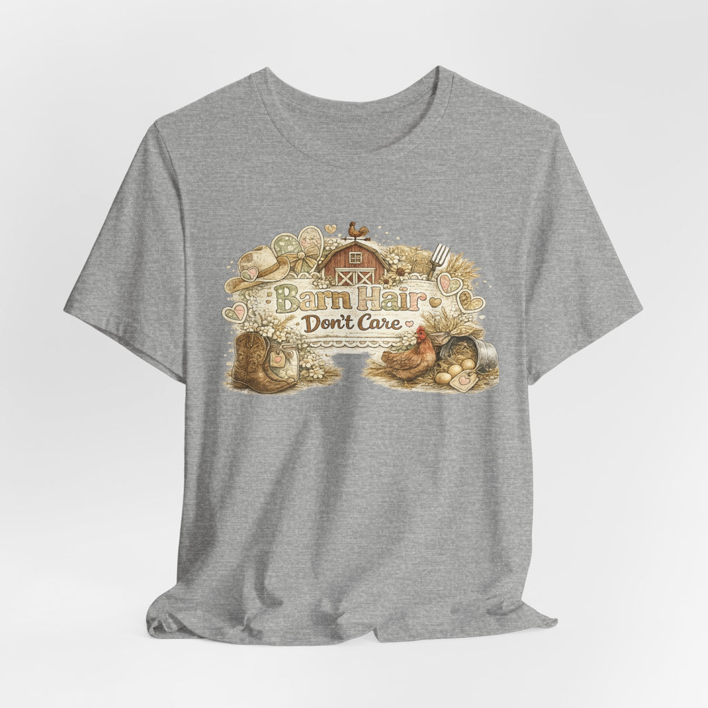 Barn Hair Don't Care — Funny Horse Girl & Country Women's Tee