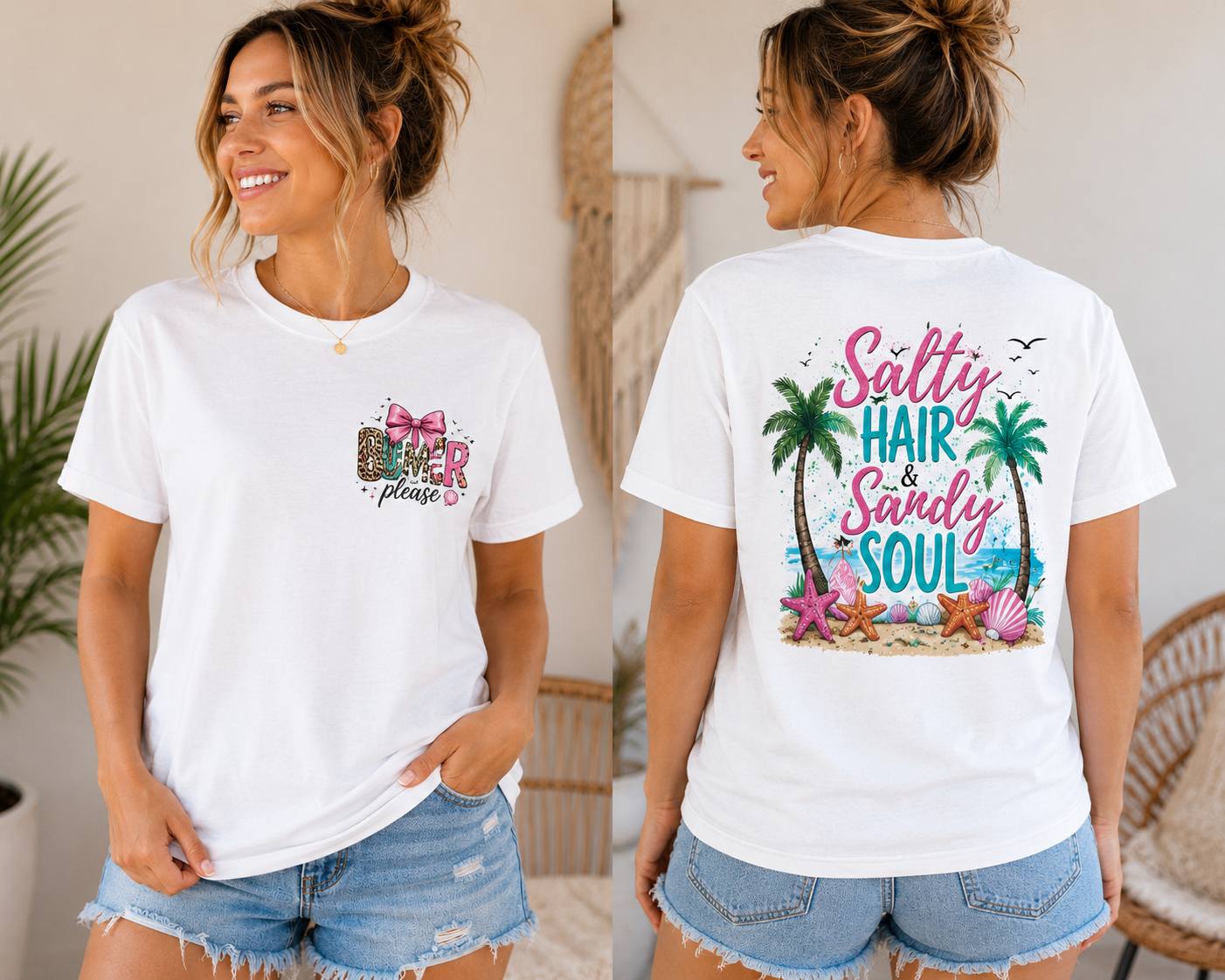 Beach Please — Salty Verse Funny Women's Graphic Tee