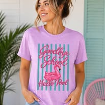 Goodbye School Hello Pool — Funny Summer Kids & Teacher Graphic Tee