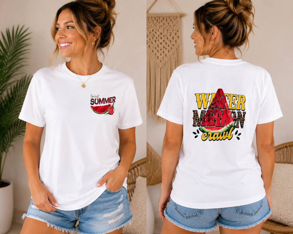 Sweet Summer Time Waterlemon Crawl — Funny Summer Women's Graphic Tee
