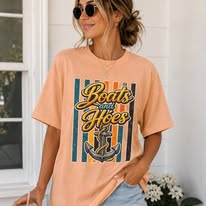 Boats and Hoes — Funny Women's Lake Graphic Tee