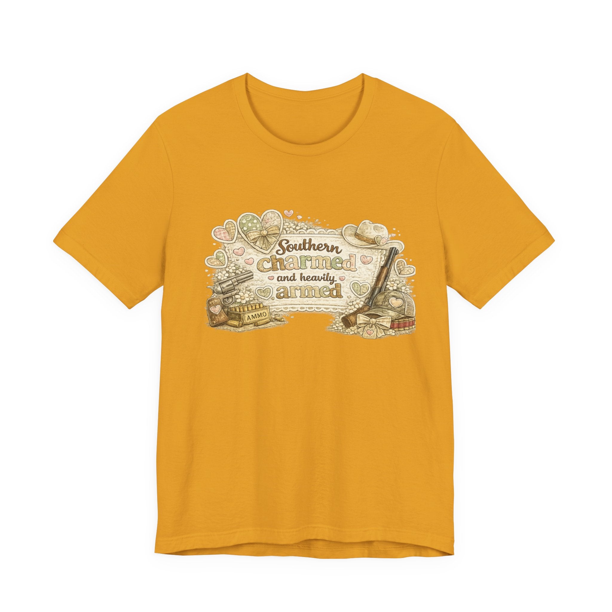 Southern Charmed and Heavily Armed — Funny Women's 2nd Amendment Tee