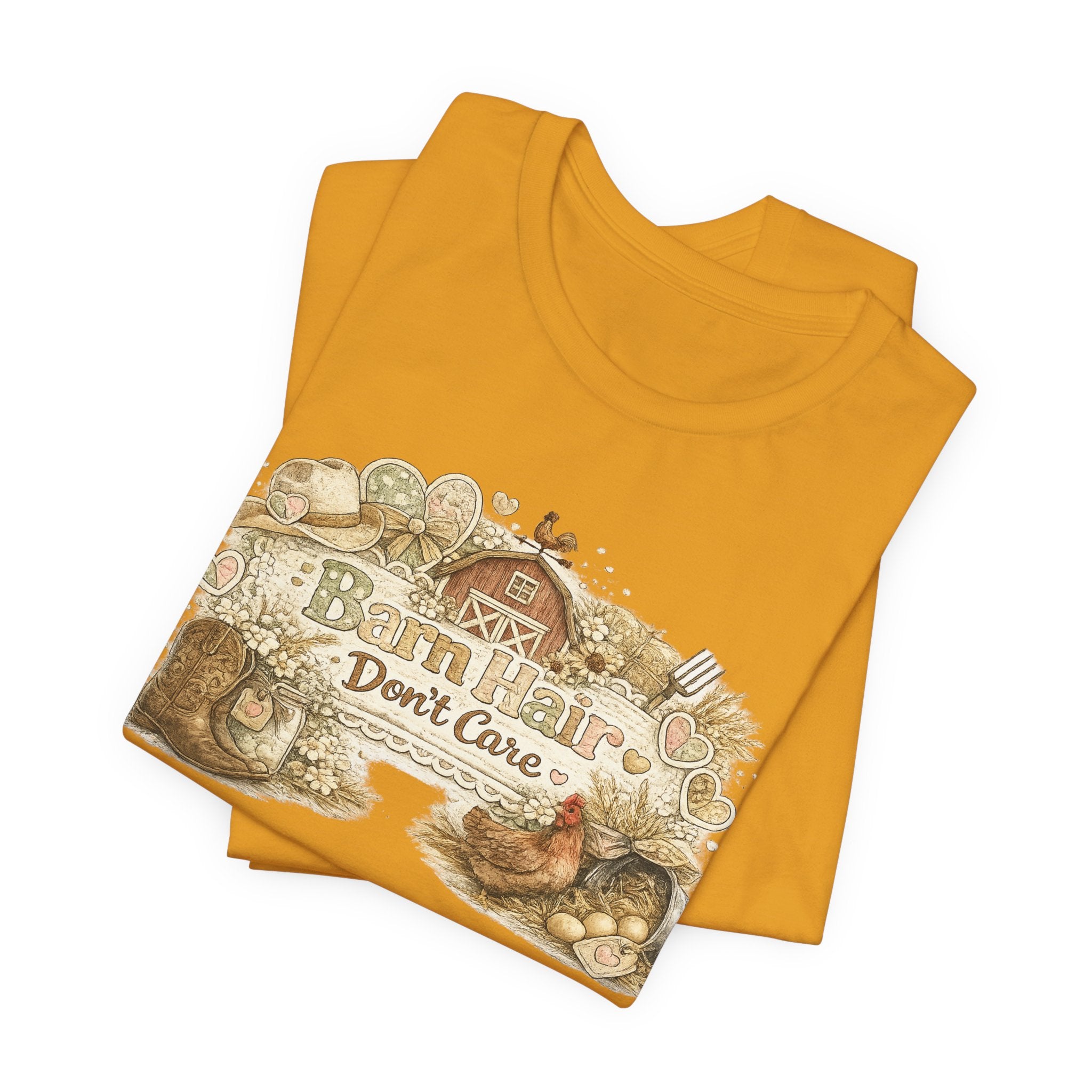 Barn Hair Don't Care — Funny Horse Girl & Country Women's Tee