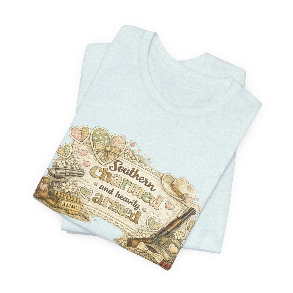 Southern Charmed and Heavily Armed — Funny Women's 2nd Amendment Tee