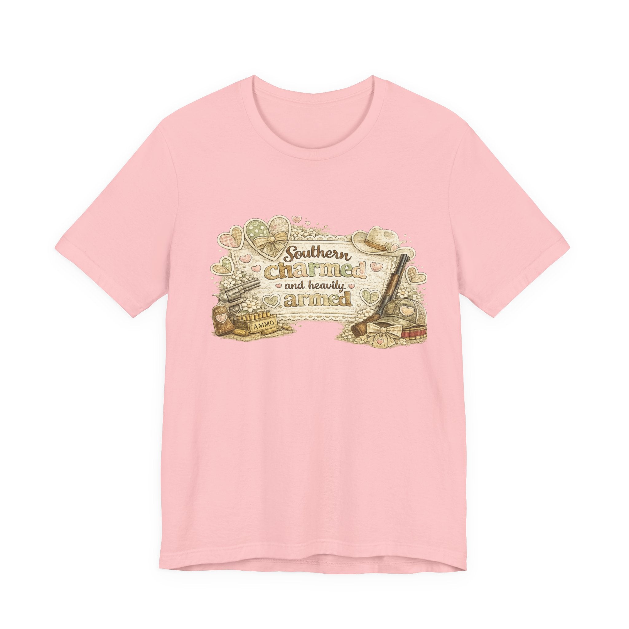 Southern Charmed and Heavily Armed — Funny Women's 2nd Amendment Tee