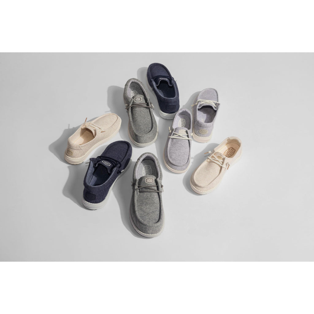 HEYDUDE Women’s Wendy Stretch Jersey Slip On Shoes | Lightweight Comfortable Travel Loafers with Elastic Laces