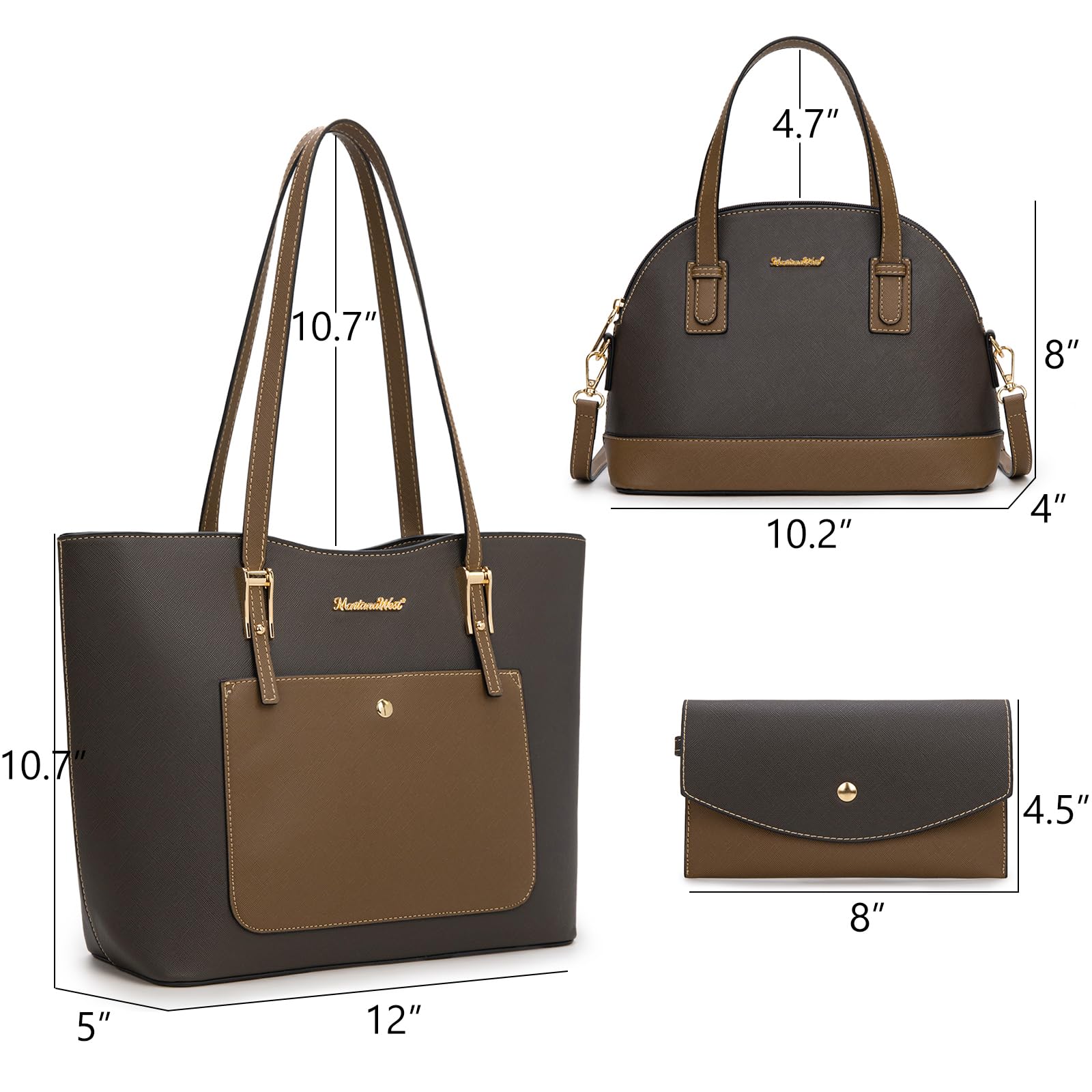 Montana West 3PCS Purses for Women Tote Bag and Wallet Set Shoulder Satchel Handbags