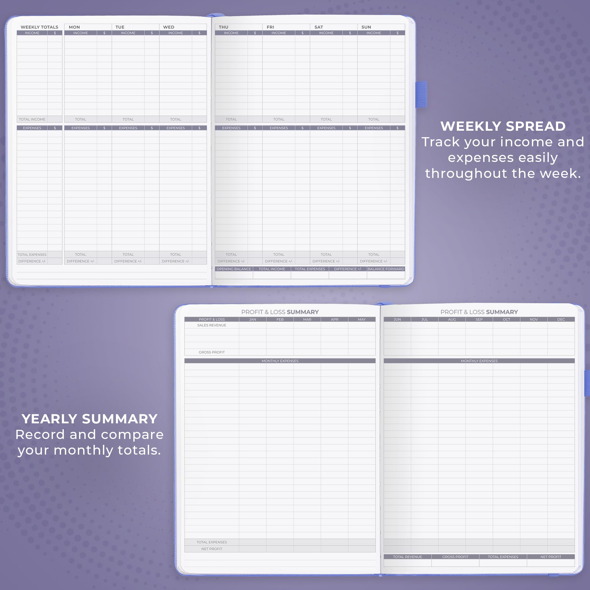 Clever Fox Income & Expense Tracker Large – Accounting & Bookkeeping Ledger Book for Small Business – 2-Year Record Notebook, A4 (Rose Gold)