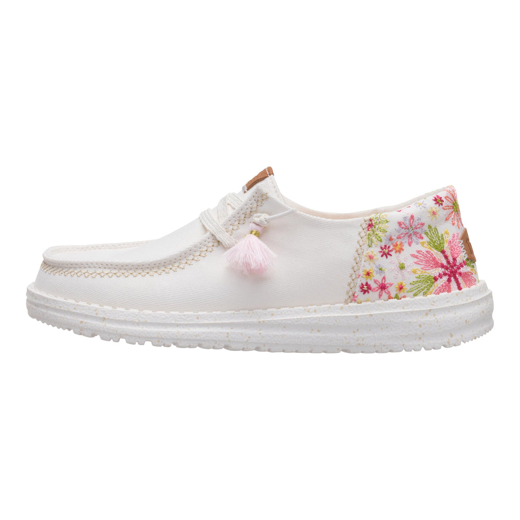 HEYDUDE Women's Wendy Funk Embroidered Floral Slip-On Loafers | Lightweight Comfortable Easy-On Casual Shoes