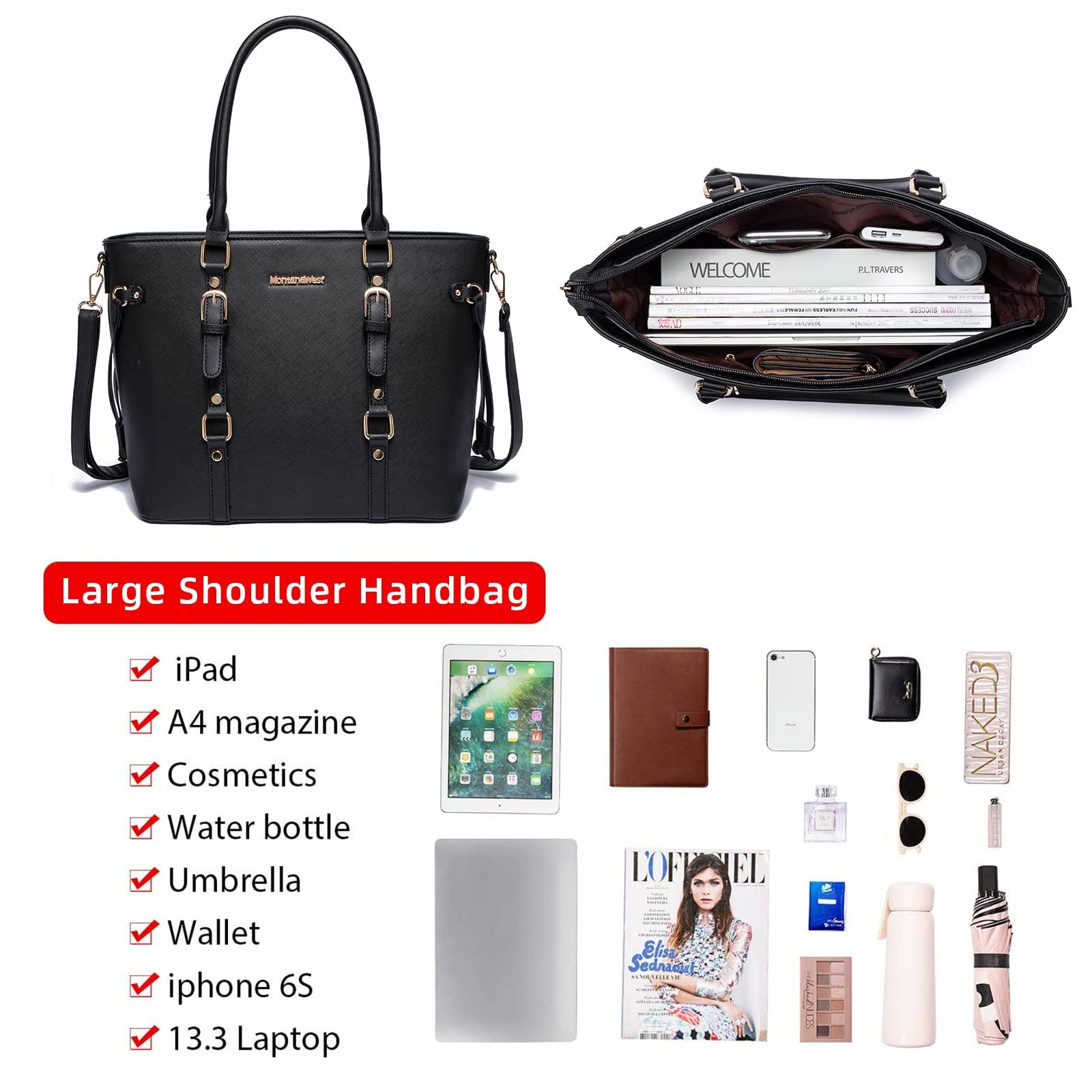 Montana West 3PCS Purses for Women Tote Bag and Wallet Set Shoulder Satchel Handbags