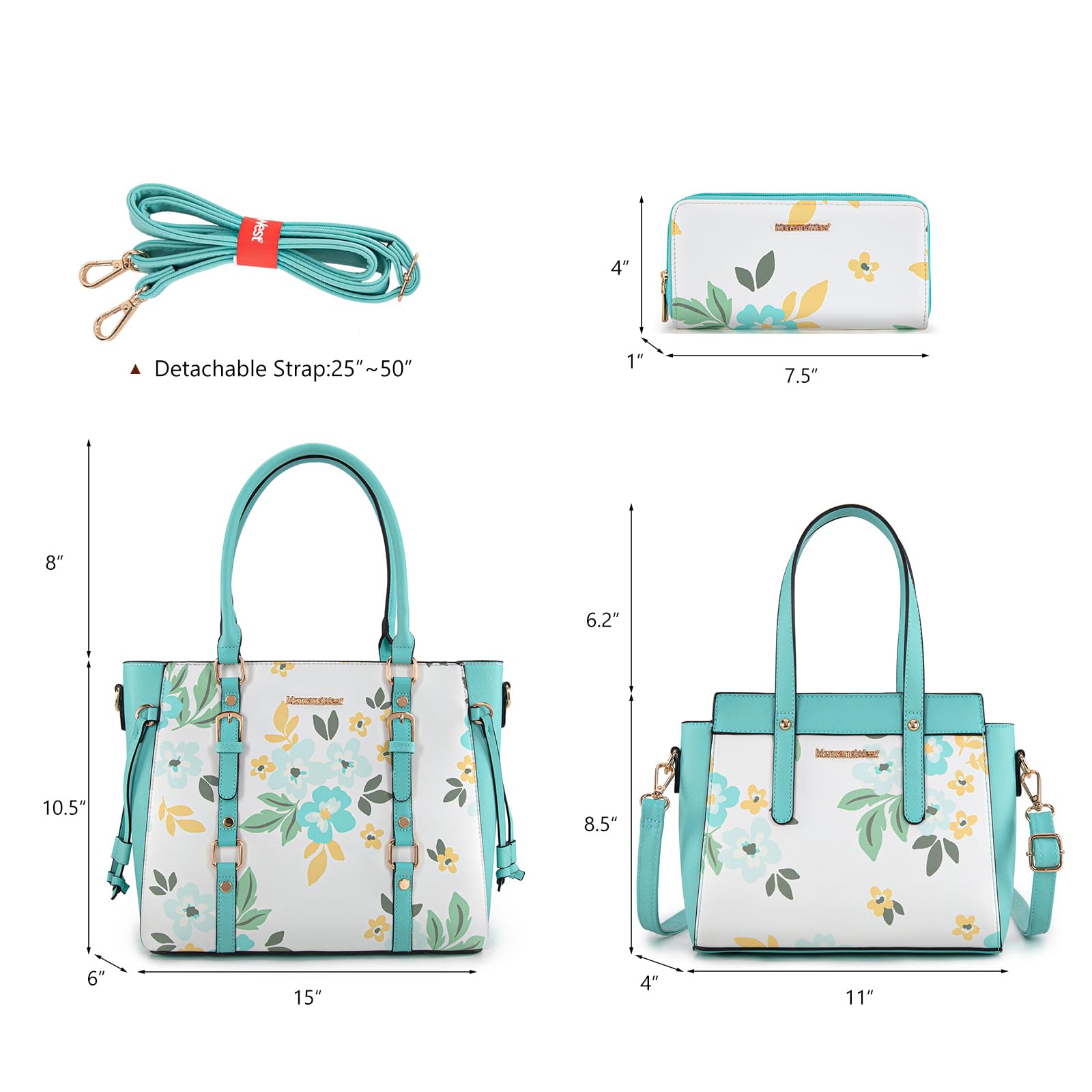 Montana West 3PCS Purses for Women Tote Bag and Wallet Set Shoulder Satchel Handbags