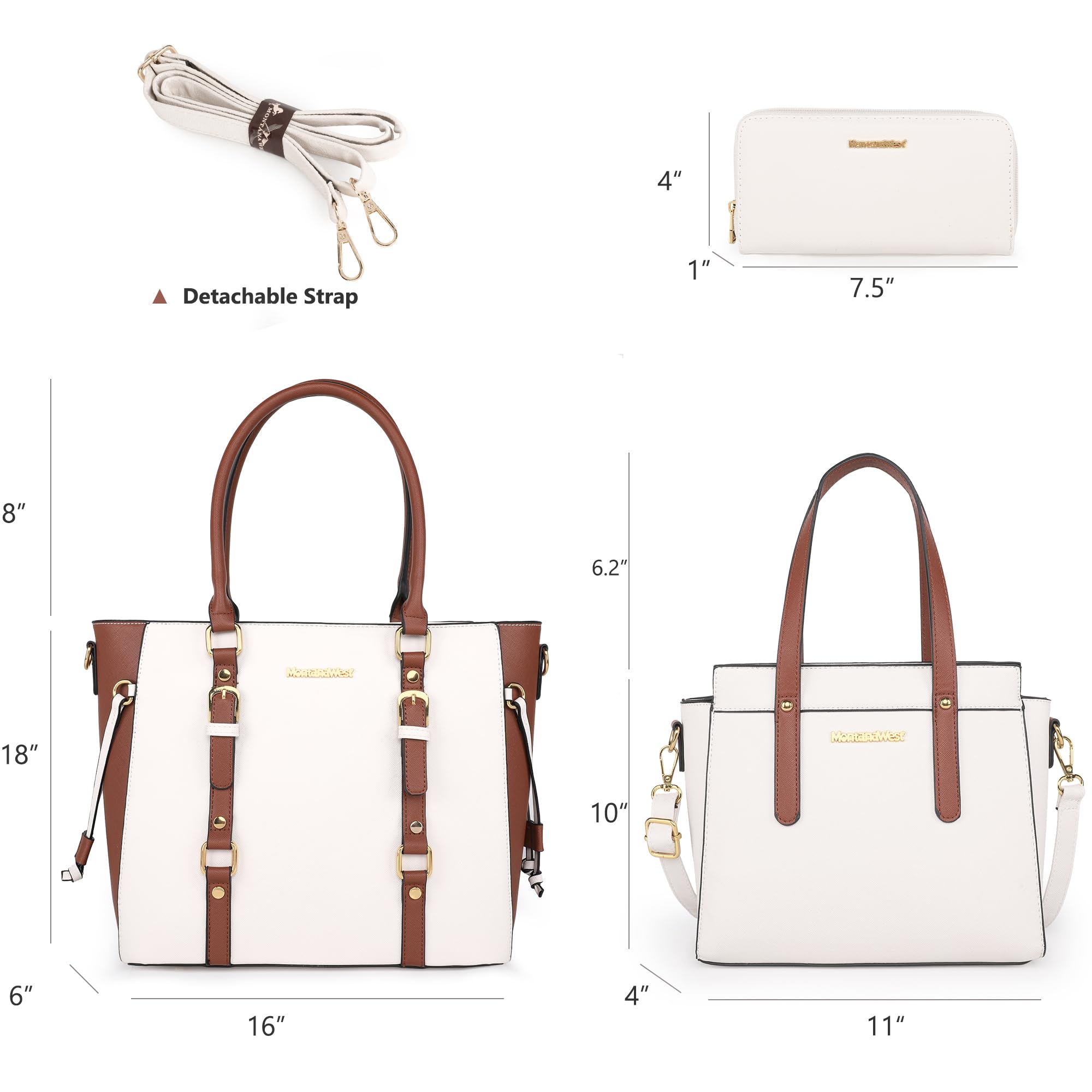 Montana West 3PCS Purses for Women Tote Bag and Wallet Set Shoulder Satchel Handbags