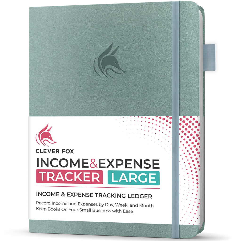 Clever Fox Income & Expense Tracker Large – Accounting & Bookkeeping Ledger Book for Small Business – 2-Year Record Notebook, A4 (Rose Gold)