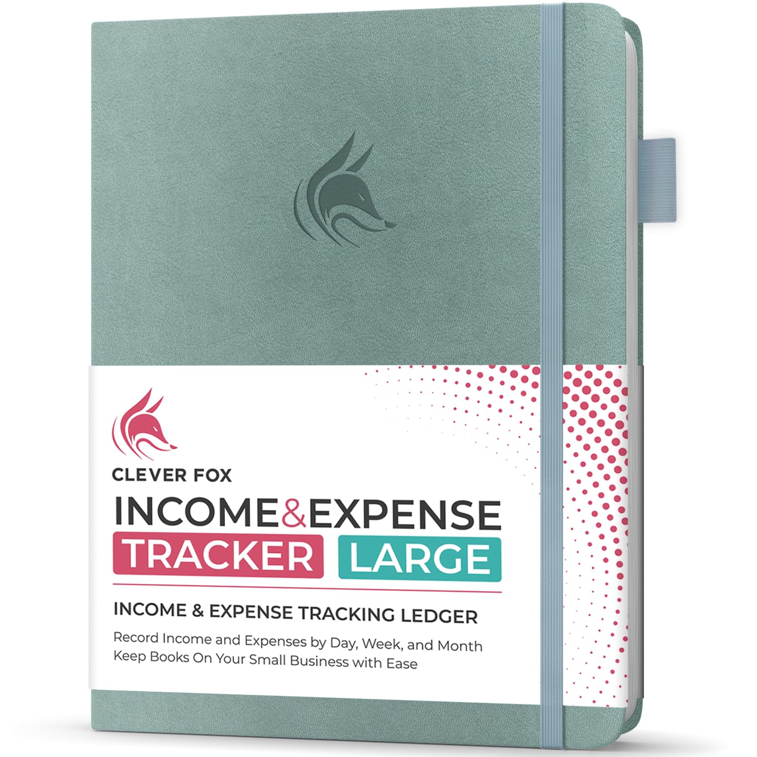 Clever Fox Income & Expense Tracker Large – Accounting & Bookkeeping Ledger Book for Small Business – 2-Year Record Notebook, A4 (Rose Gold)