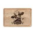 Engraved Cow Love Wooden Cutting Board