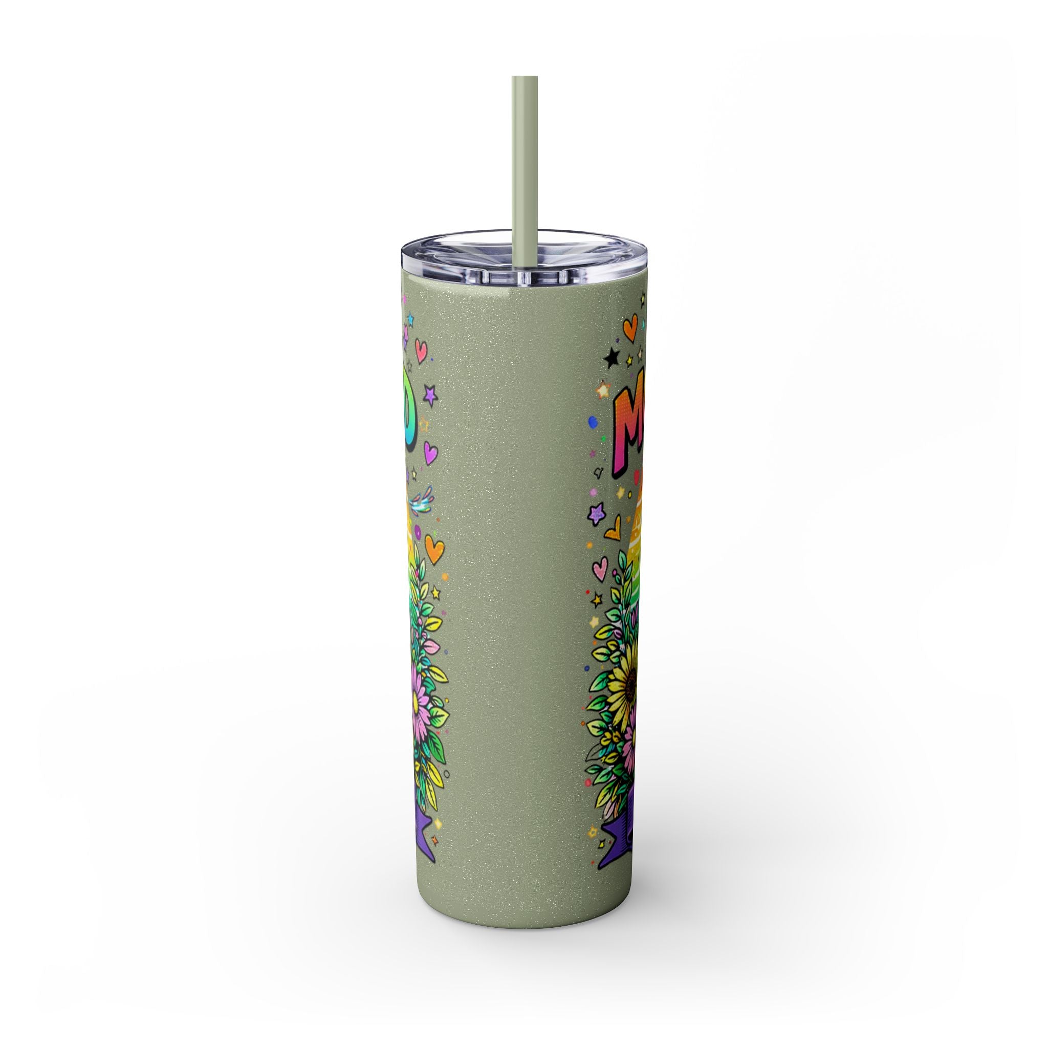 Skinny Tumbler - "Surviving Motherhood" 20oz Stainless Straw Cup