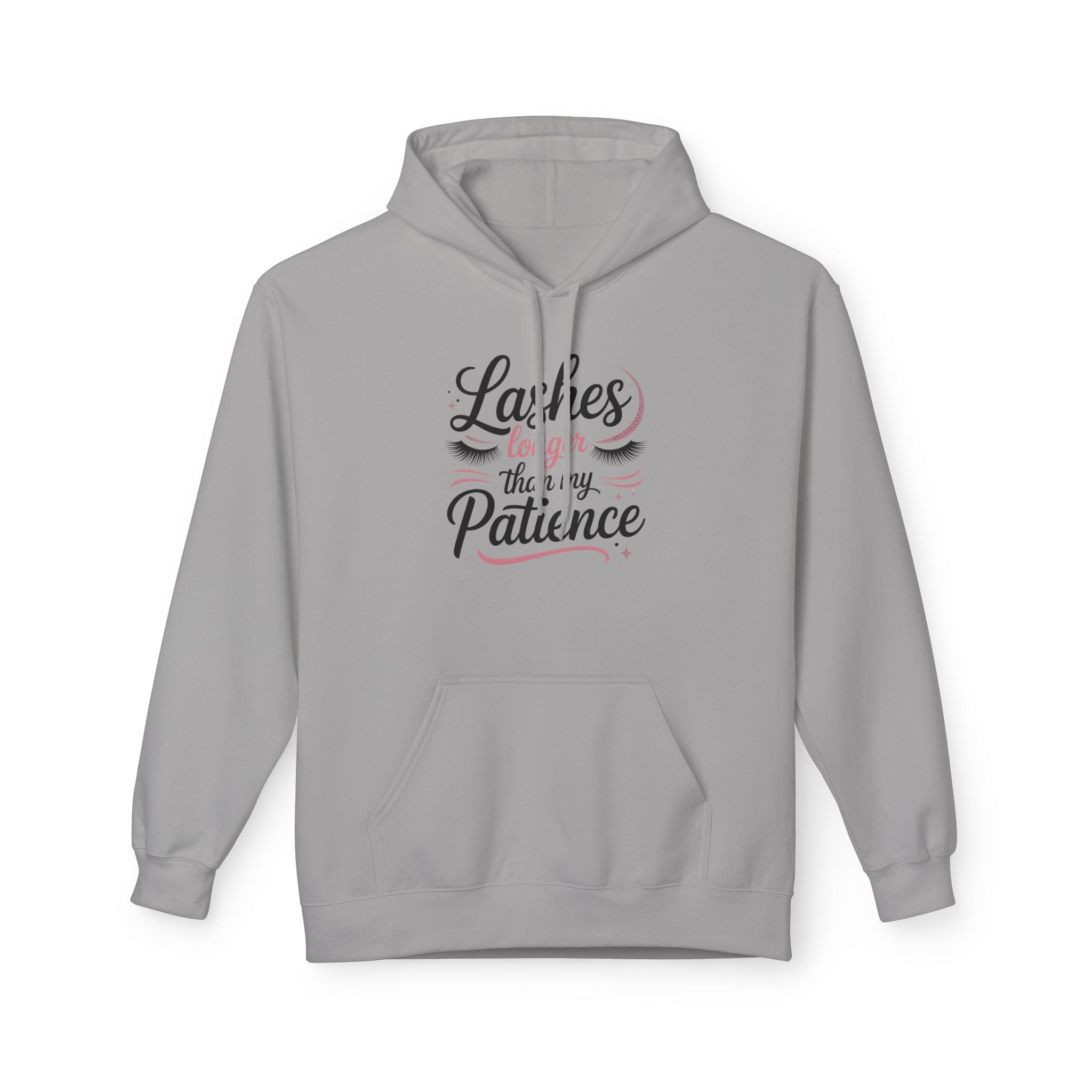 Hoodie — “Lashes to Live By: Patience” Beauty Quote Pullover