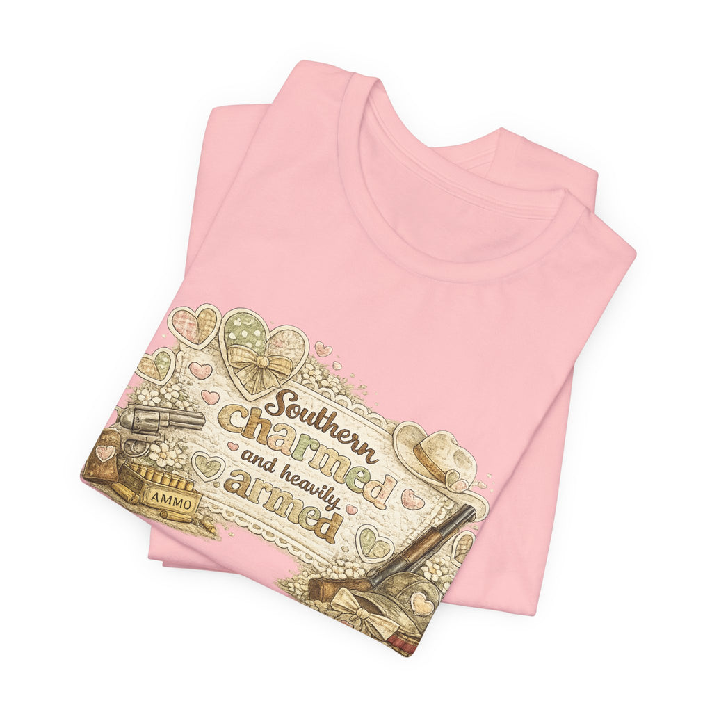 Southern Charmed and Heavily Armed — Funny Women's 2nd Amendment Tee