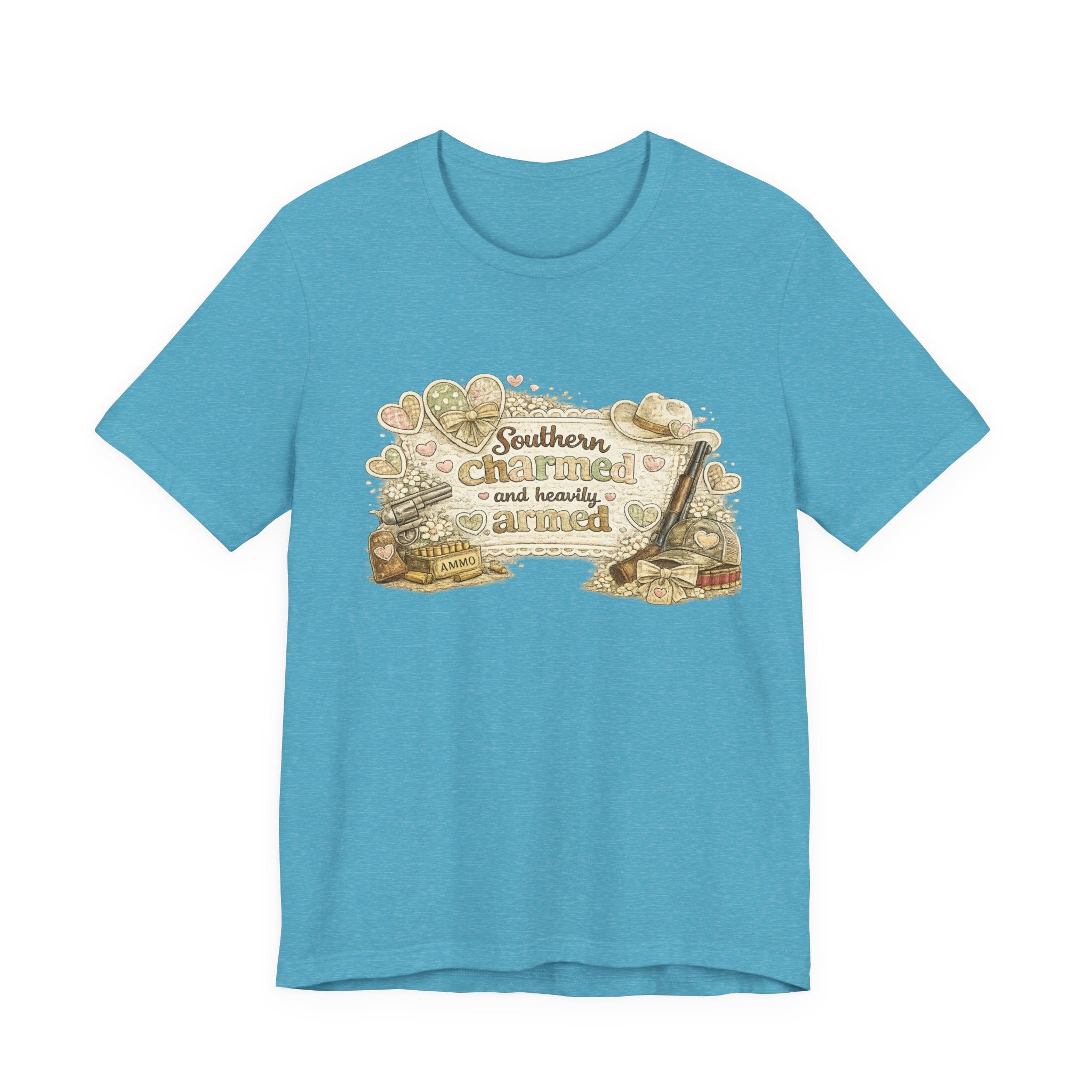 Southern Charmed and Heavily Armed — Funny Women's 2nd Amendment Tee