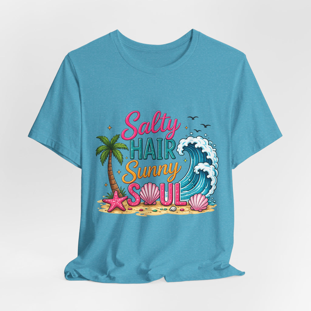 Salty Hair Sunny Soul — Women's Beach Graphic Tee