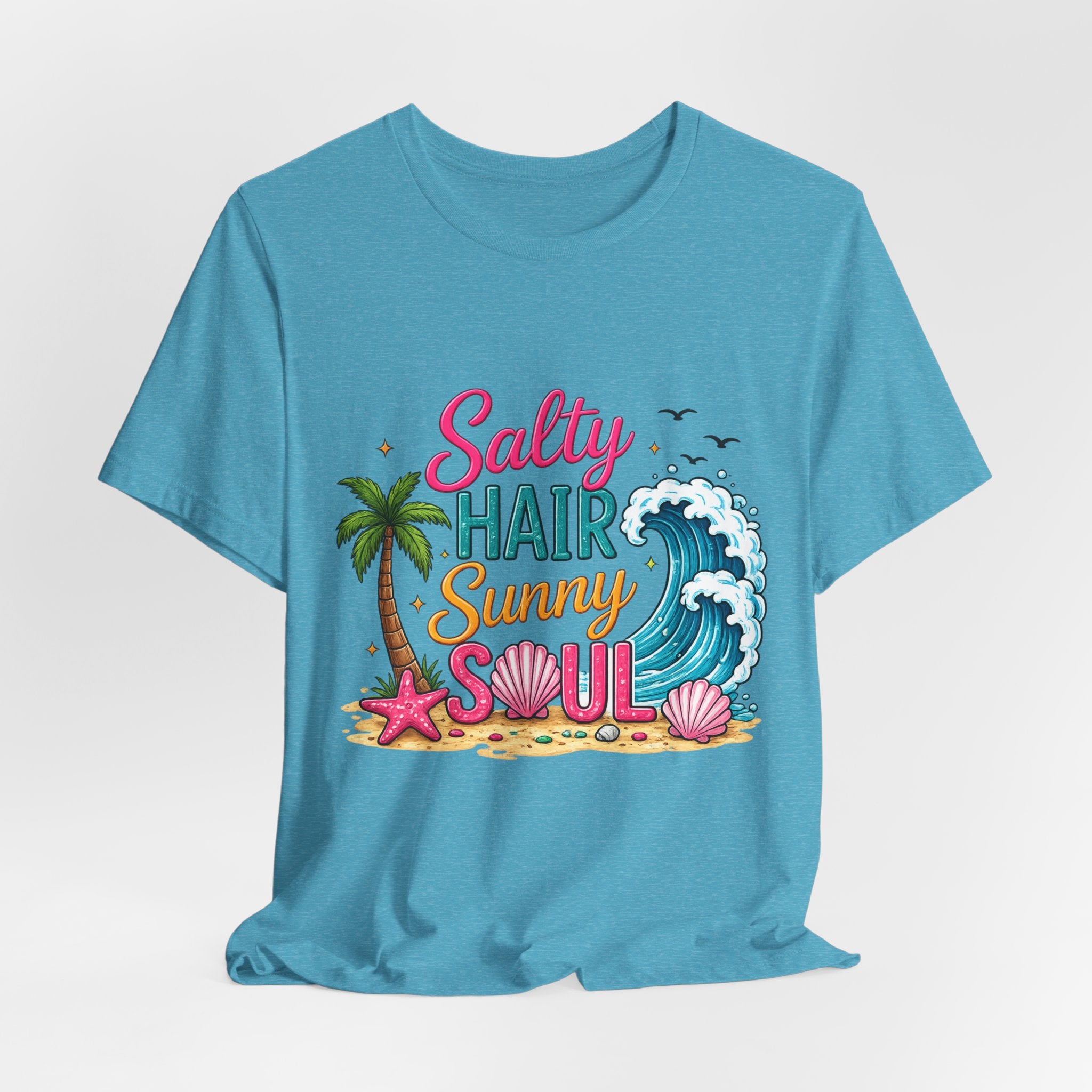 Salty Hair Sunny Soul — Women's Beach Graphic Tee