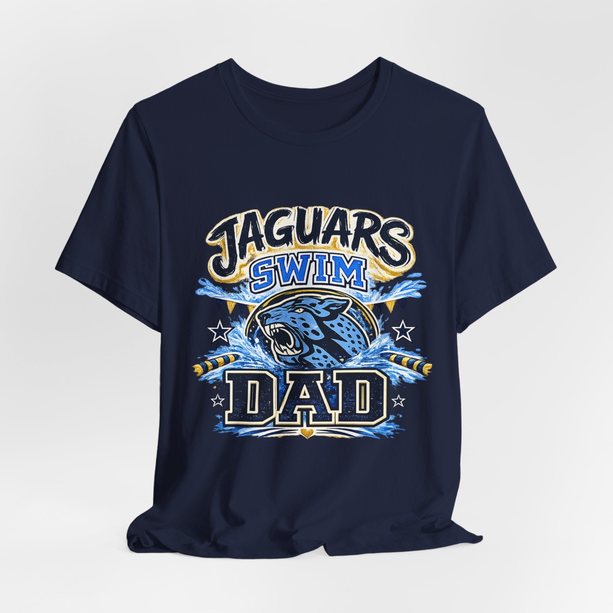 Jaguar Swim Dad — Proud School Swim Team Parent Graphic Tee