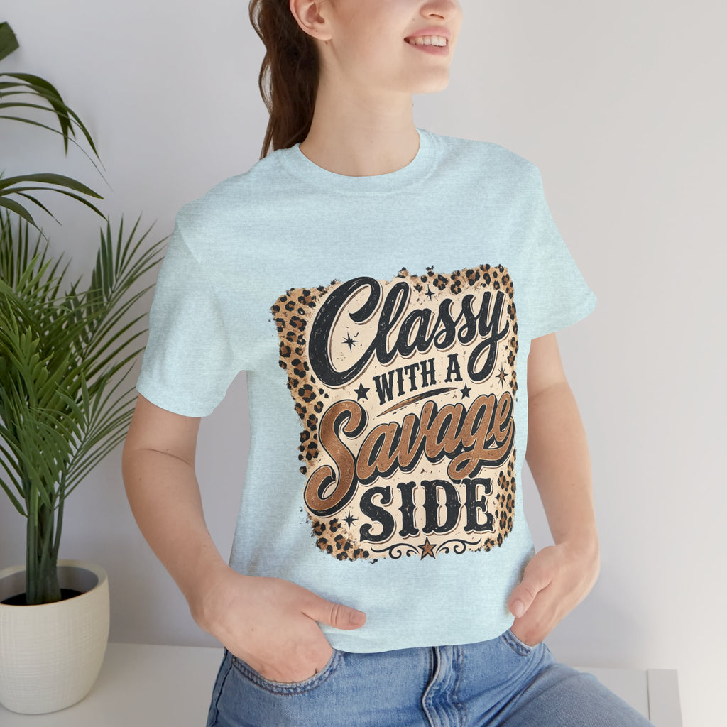 Classy with a Savage Side Leopard Graphic Tee