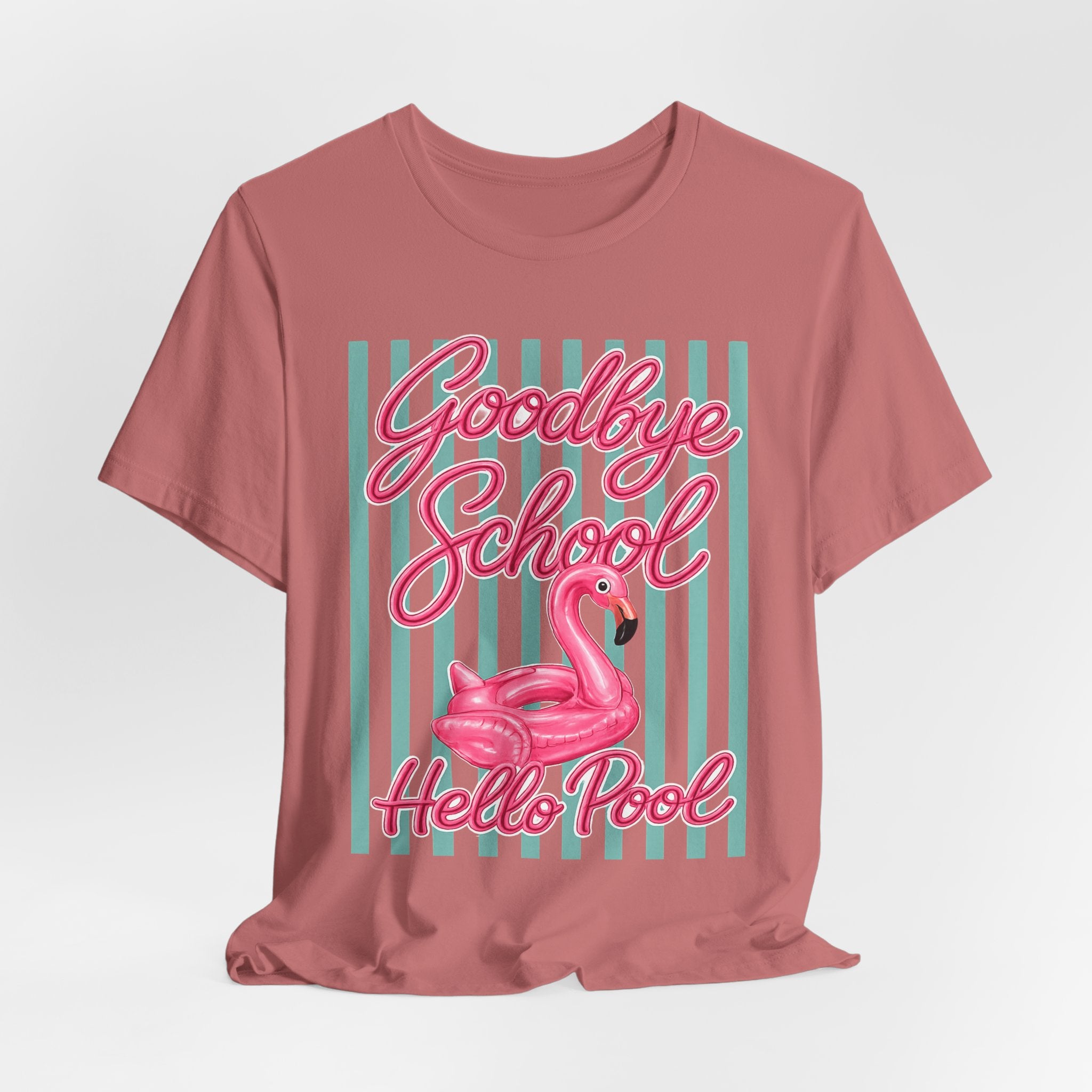 Goodbye School Hello Pool — Funny Summer Kids & Teacher Graphic Tee