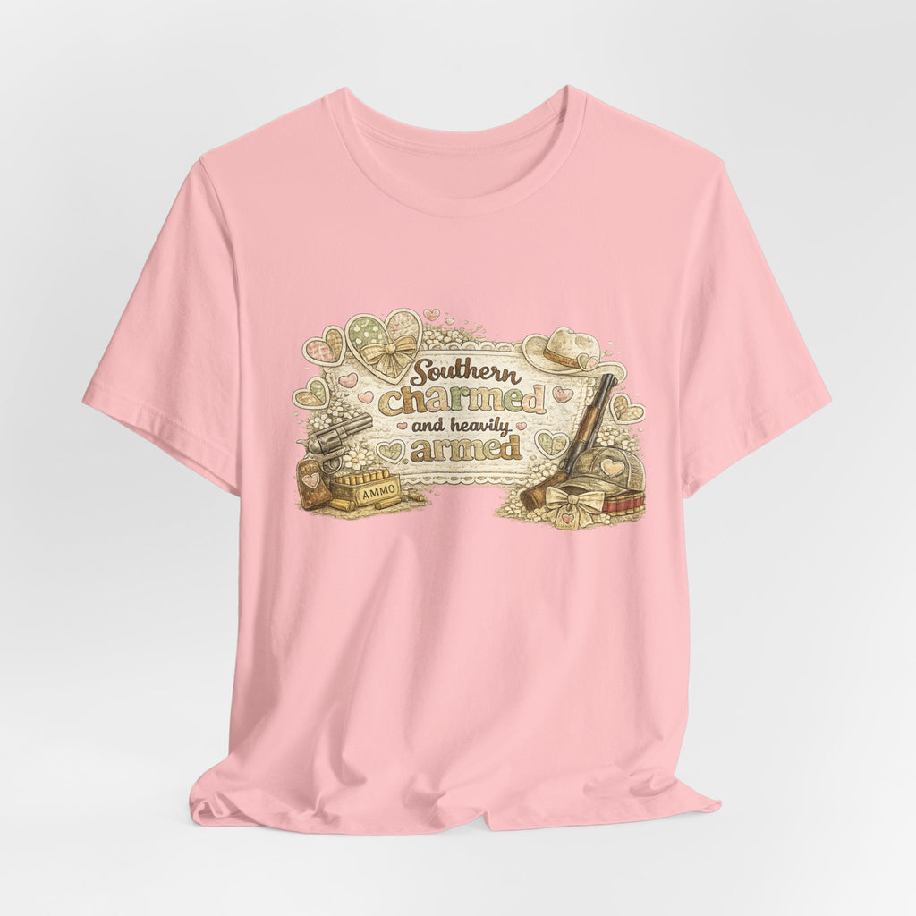 Southern Charmed and Heavily Armed — Funny Women's 2nd Amendment Tee