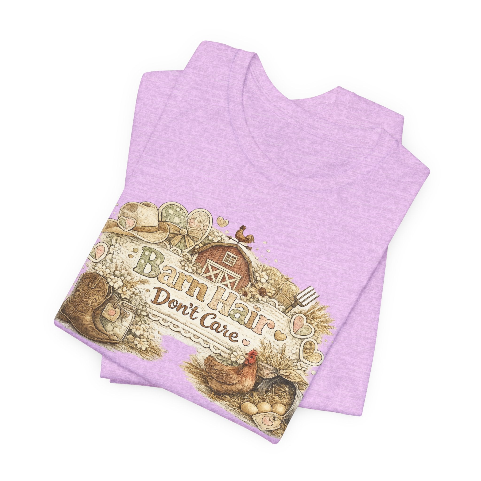 Barn Hair Don't Care — Funny Horse Girl & Country Women's Tee