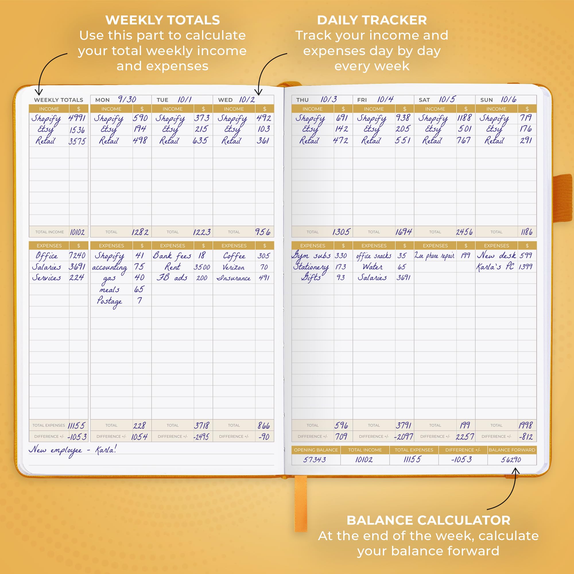 Clever Fox Income & Expense Tracker Large – Accounting & Bookkeeping Ledger Book for Small Business – 2-Year Record Notebook, A4 (Rose Gold)