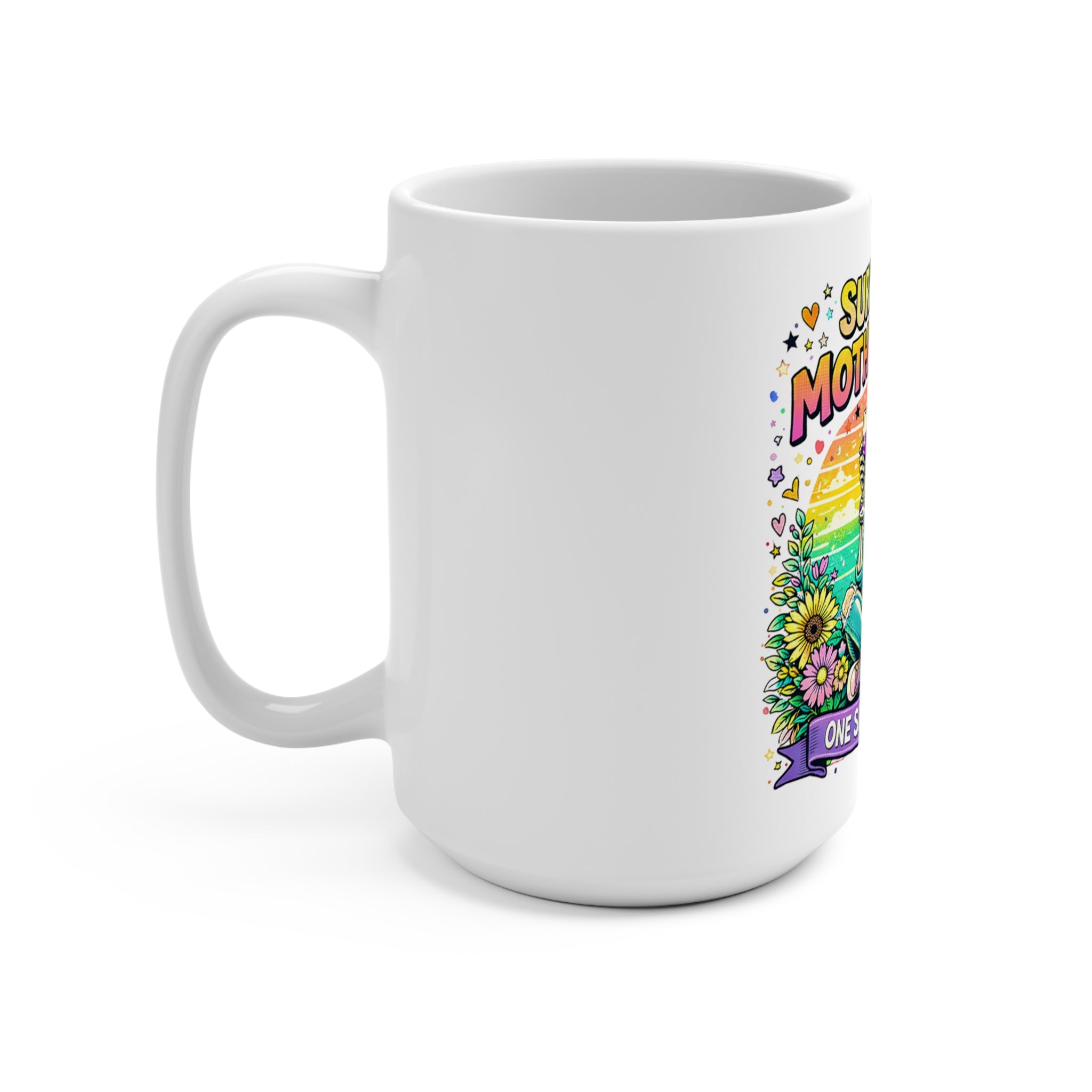 Surviving Motherhood Mug — "One Sip at a Time" 15oz Coffee Cup