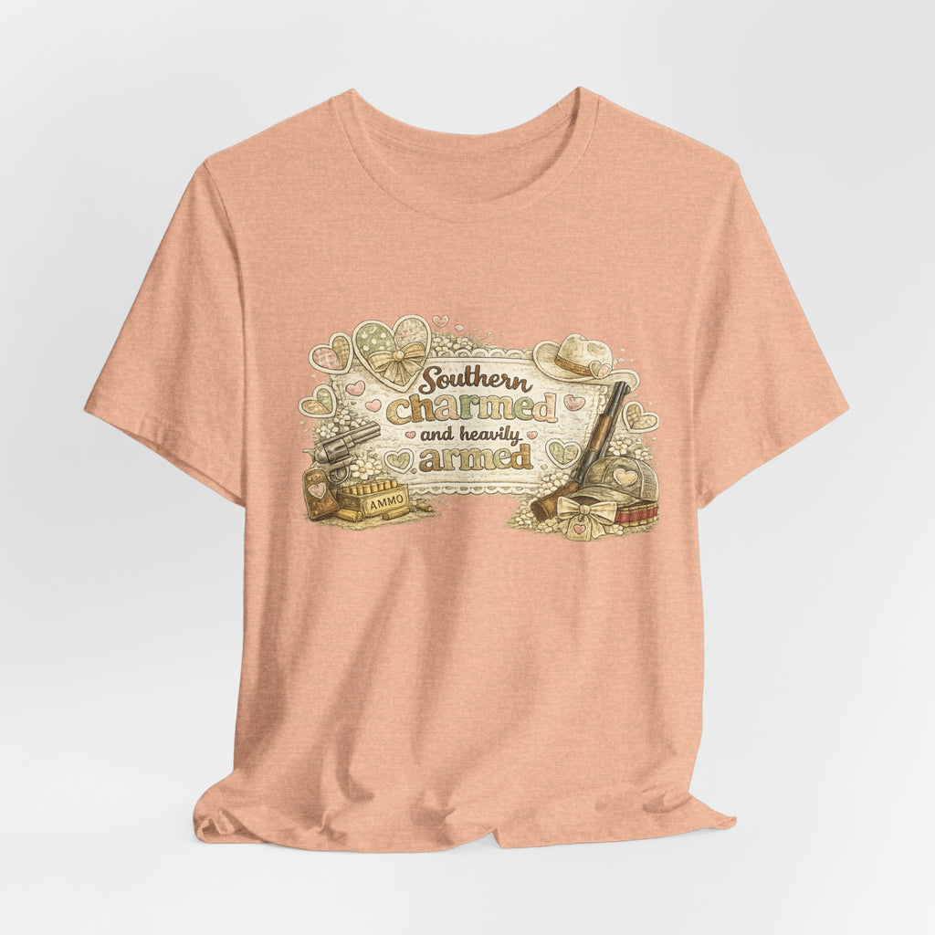 Southern Charmed and Heavily Armed — Funny Women's 2nd Amendment Tee