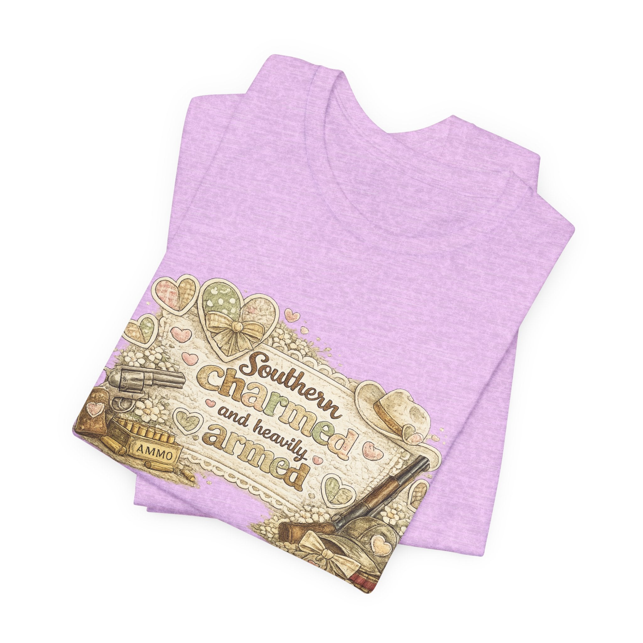 Southern Charmed and Heavily Armed — Funny Women's 2nd Amendment Tee