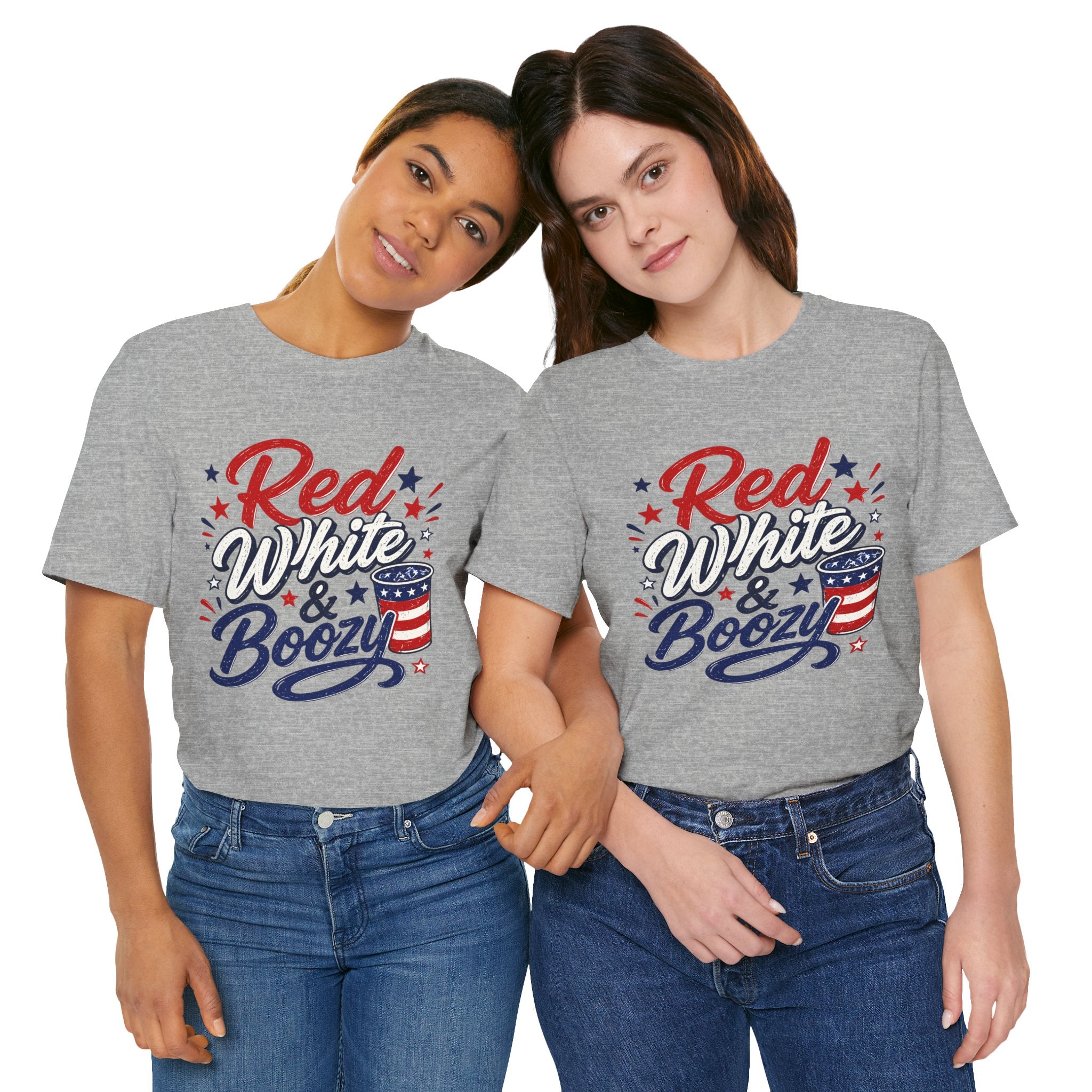 Red White & Boozy Tee — Patriotic 4th of July Graphic T-Shirt