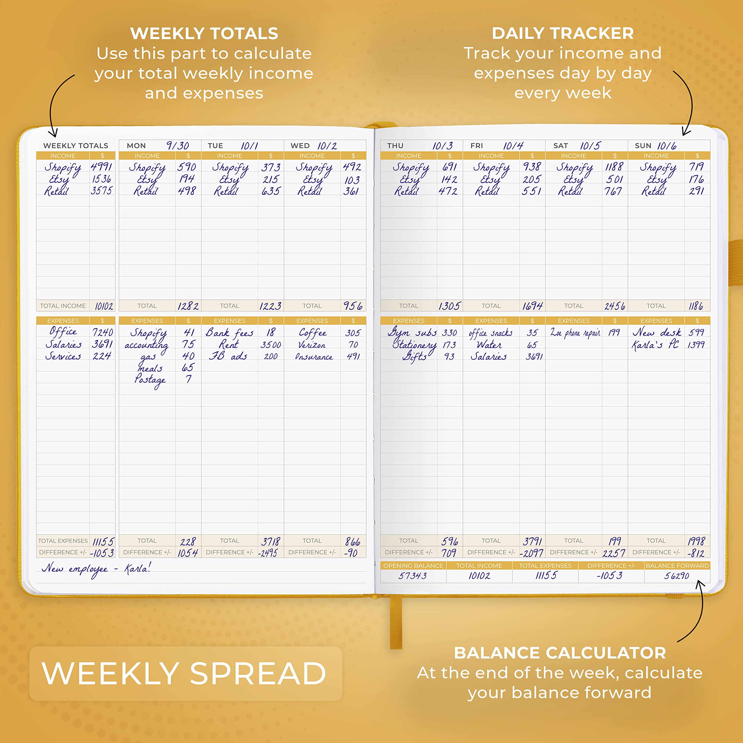 Clever Fox Income & Expense Tracker Large – Accounting & Bookkeeping Ledger Book for Small Business – 2-Year Record Notebook, A4 (Rose Gold)