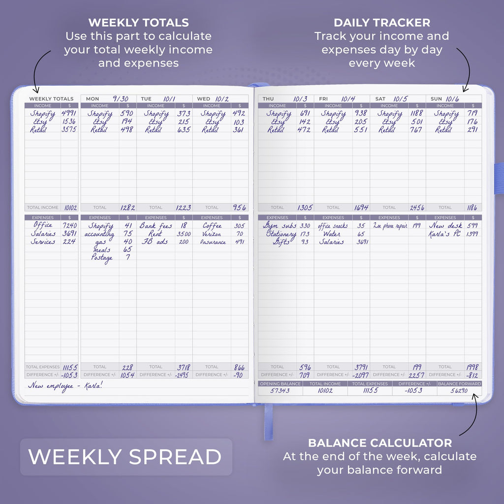 Clever Fox Income & Expense Tracker Large – Accounting & Bookkeeping Ledger Book for Small Business – 2-Year Record Notebook, A4 (Rose Gold)