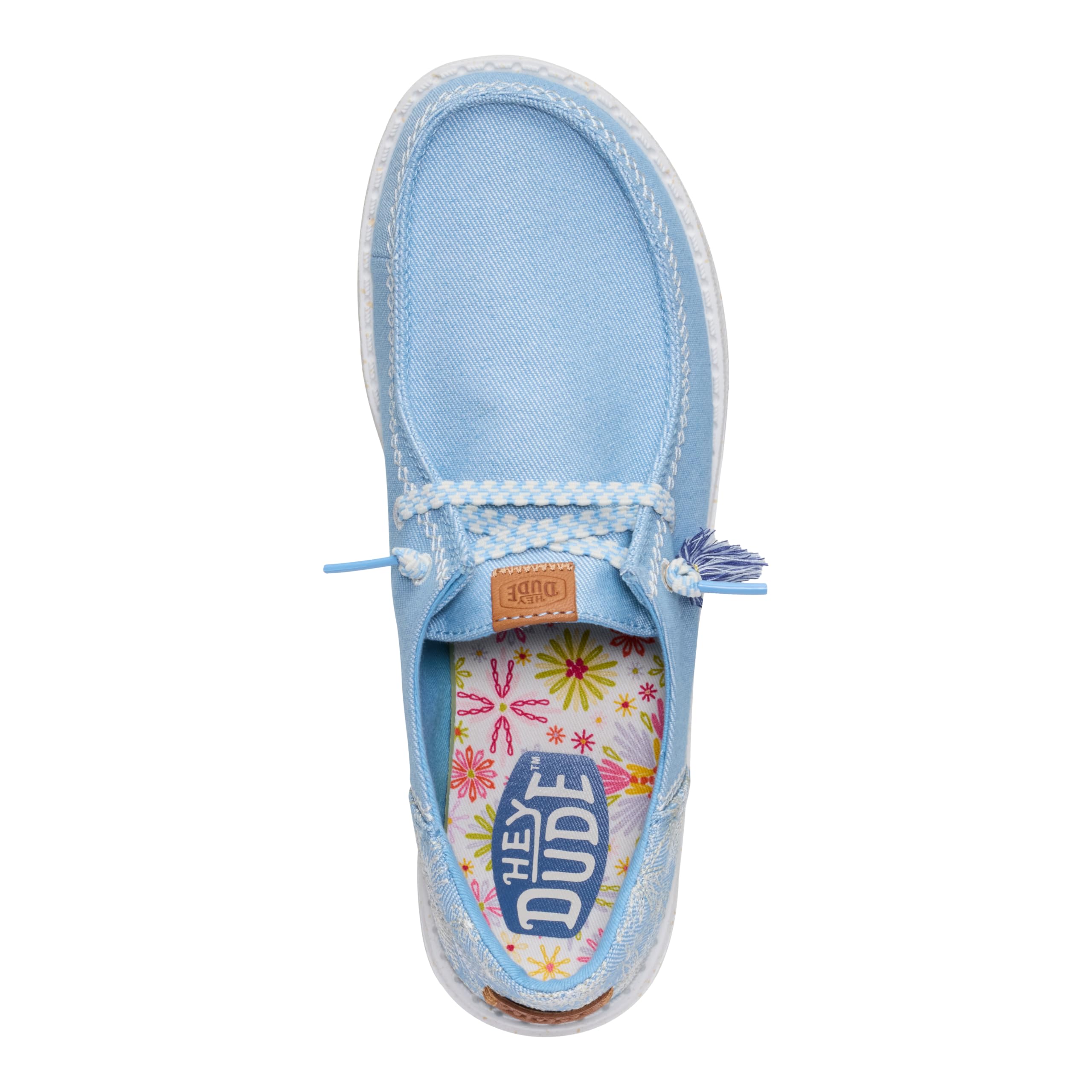 HEYDUDE Women's Wendy Funk Embroidered Floral Slip-On Loafers | Lightweight Comfortable Easy-On Casual Shoes