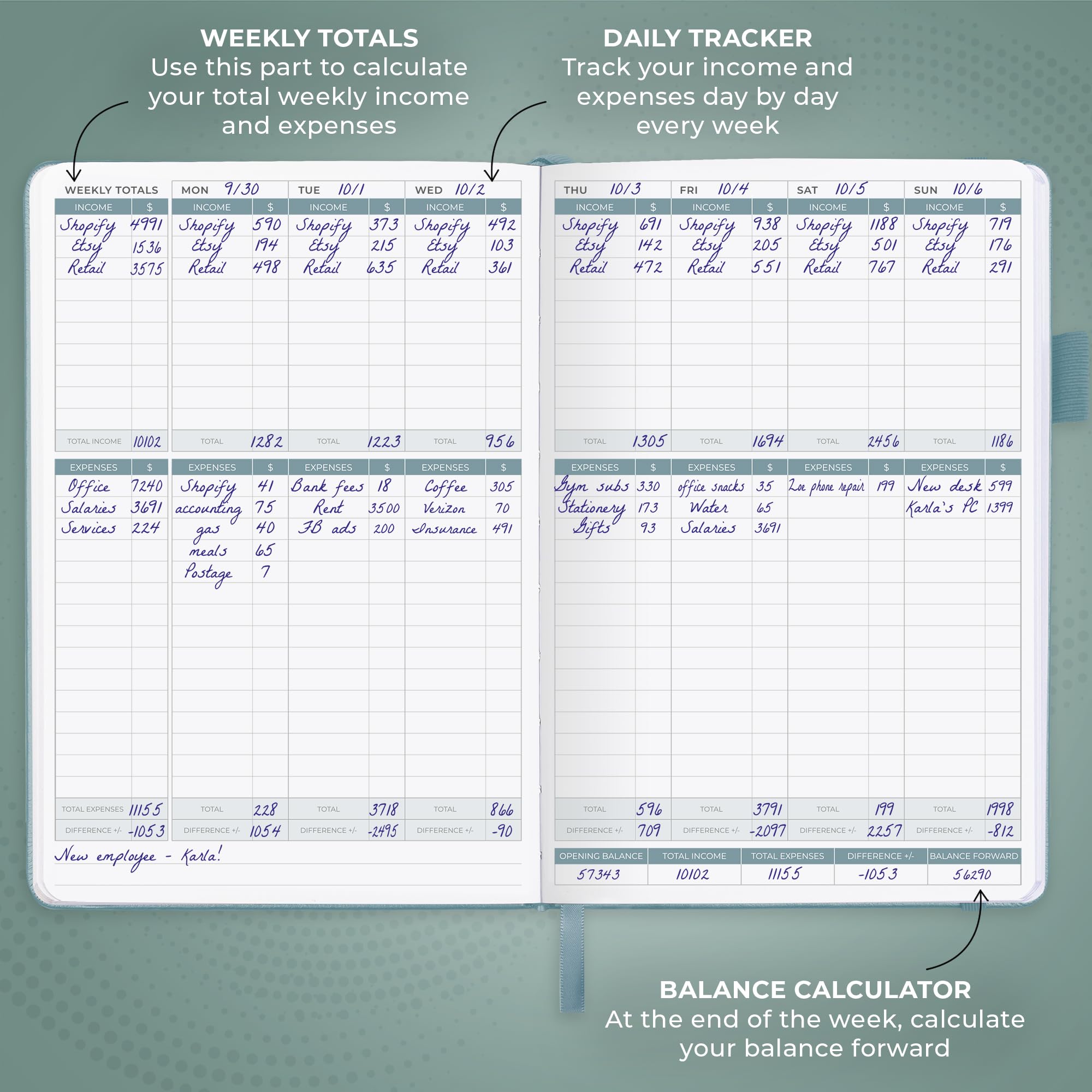 Clever Fox Income & Expense Tracker Large – Accounting & Bookkeeping Ledger Book for Small Business – 2-Year Record Notebook, A4 (Rose Gold)