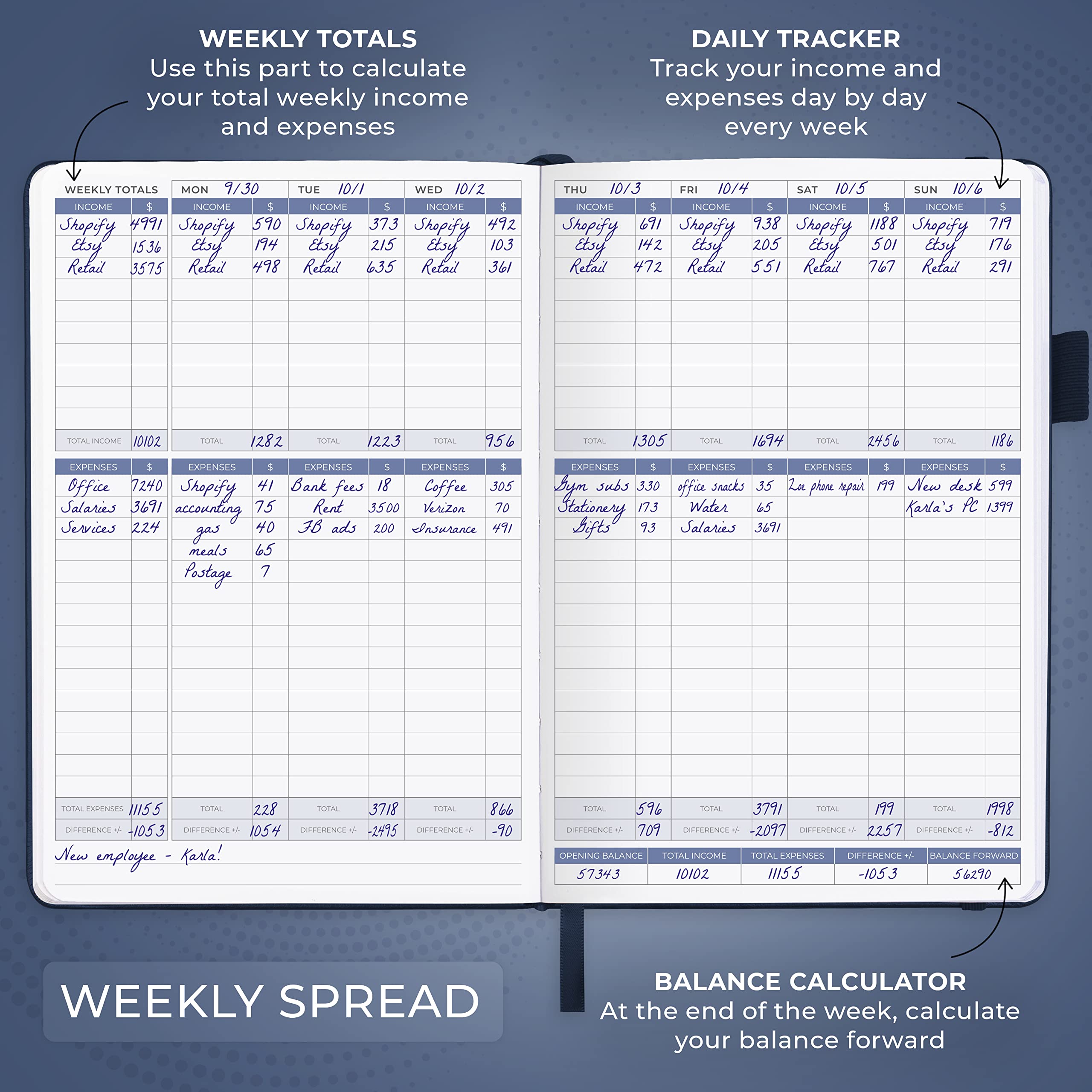 Clever Fox Income & Expense Tracker Large – Accounting & Bookkeeping Ledger Book for Small Business – 2-Year Record Notebook, A4 (Rose Gold)