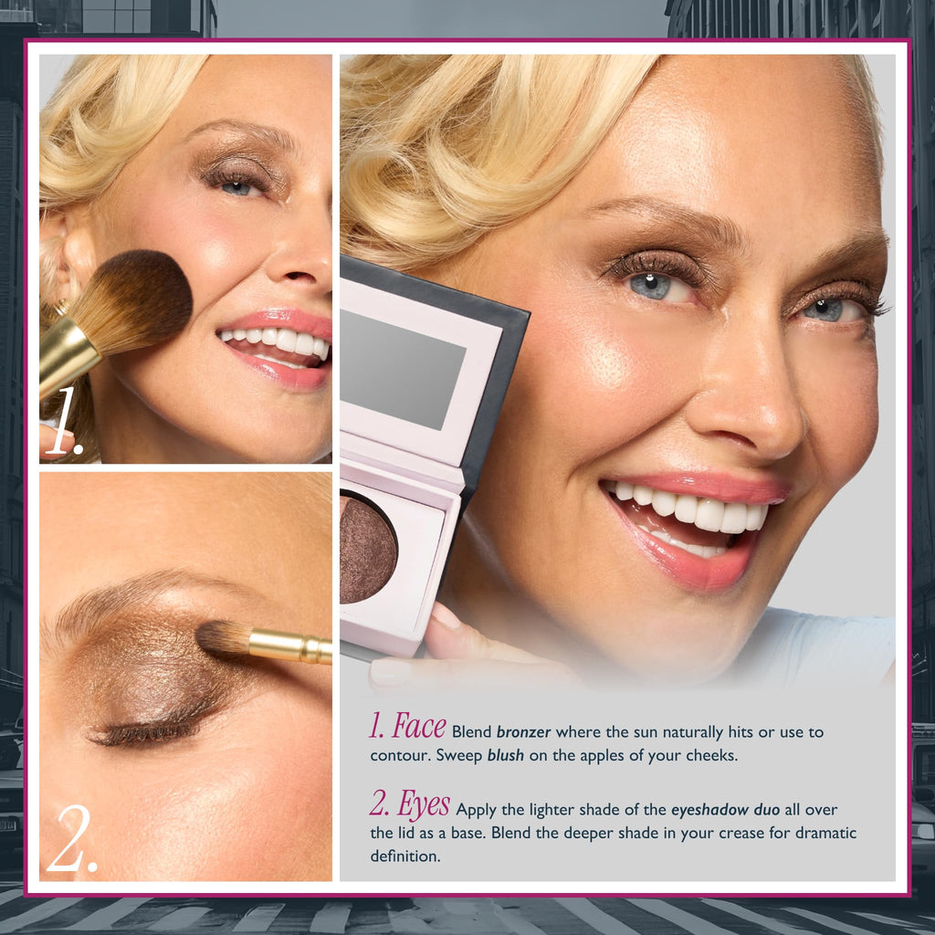 LAURA GELLER NEW YORK Geller's Greatest Lift-n-Glow Baked Trio Palette - Highlighter, Blush, Bronzer - All Skin Tones