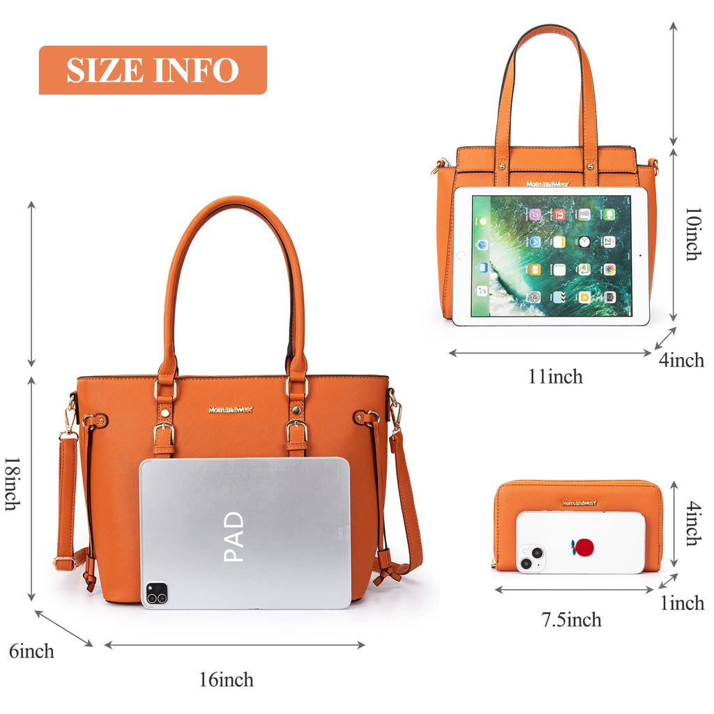 Montana West 3PCS Purses for Women Tote Bag and Wallet Set Shoulder Satchel Handbags