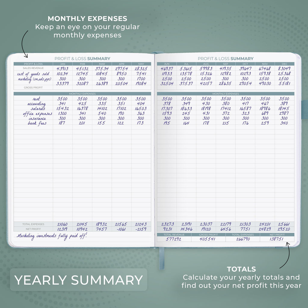 Clever Fox Income & Expense Tracker Large – Accounting & Bookkeeping Ledger Book for Small Business – 2-Year Record Notebook, A4 (Rose Gold)