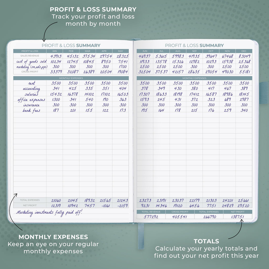 Clever Fox Income & Expense Tracker Large – Accounting & Bookkeeping Ledger Book for Small Business – 2-Year Record Notebook, A4 (Rose Gold)