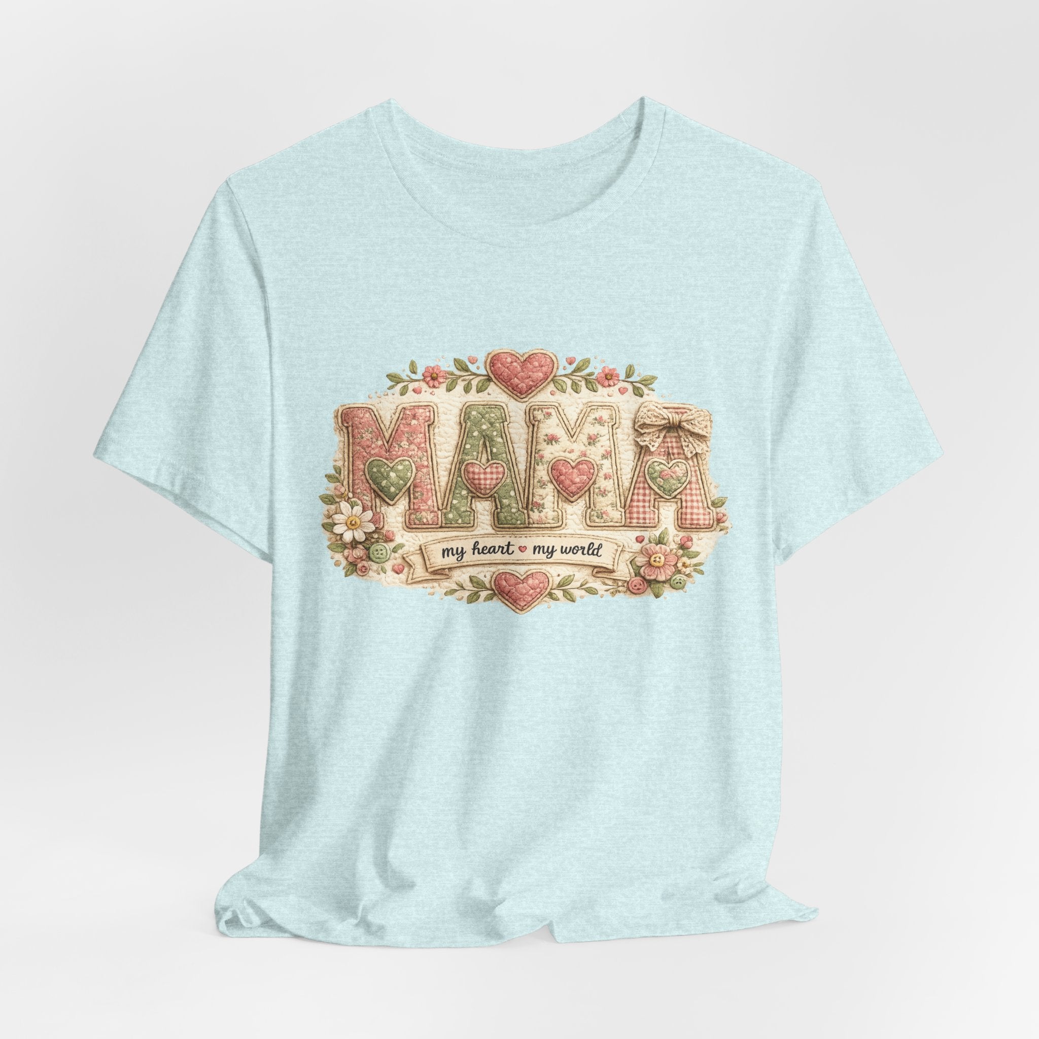 Mama — My Heart, My World | Heartfelt Mom Graphic Tee