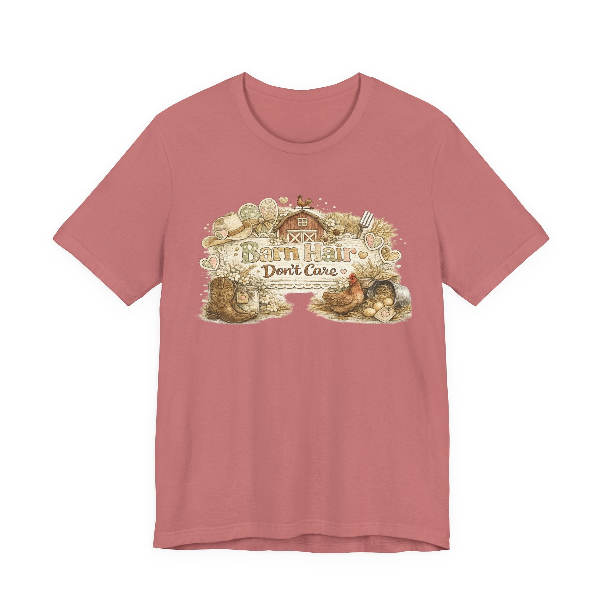Barn Hair Don't Care — Funny Horse Girl & Country Women's Tee