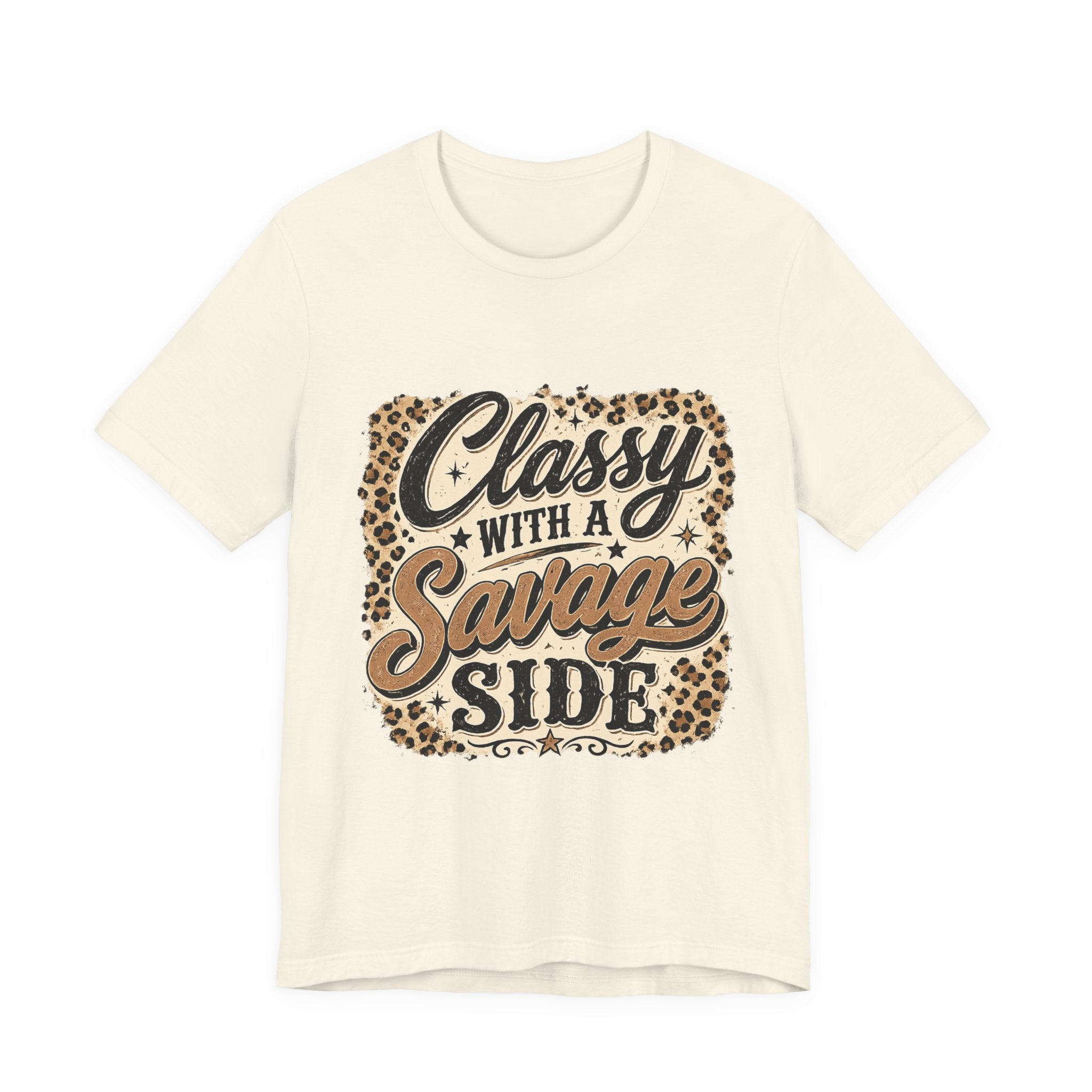 Classy with a Savage Side Leopard Graphic Tee